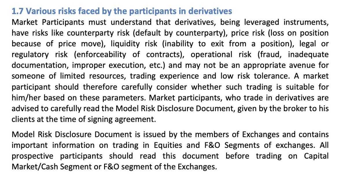 RiskScripter's tweet photo. @niftypondy @RudhisundarB @PRAFULKULKARN18 Yes sir, it does. The technical terms are:

Injection Risks: Operational Risk
Unexpected Spikes: Price Risk
Broker Terminal Freezing Out While Entering/Exiting Position: Operational Risk
Government's Random Rules Posing Risk to Your Portfolio: Regulatory Risk https://t.co/wikMZ9RlbM