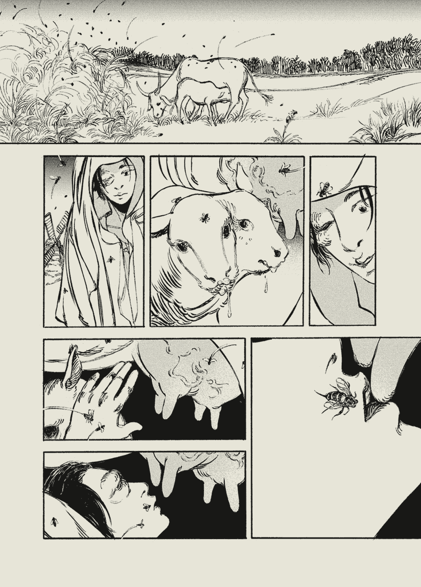 mars_maison's tweet image. pages 9-12 of a 14 page comic for an anthology.