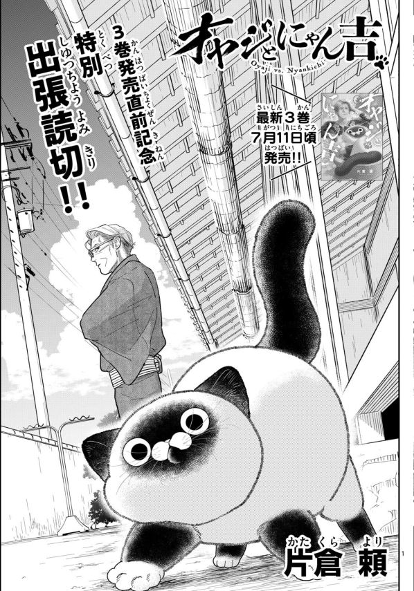 サンデー33号に出張読み切りが載ってます!
水分補給しながらオヤジとにゃん吉で一休みしませんか👨‍🦳🐾🐱🐾🥤 