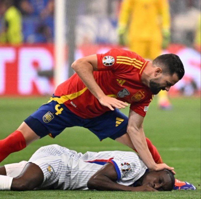 Asghar1060797's tweet photo. Spain triumphed over France in their recent match, showcasing the incredible talent of Lamine Yamal. Meanwhile, Kylian Mbappe's efforts were not enough to secure a win for France against a formidable Spanish team.
$QBX
@qiibeefdn
#FRASP
#Mbappe
#LamineYamal
#SpainWins
#EURO2024 https://t.co/R2gfq8Zfqm