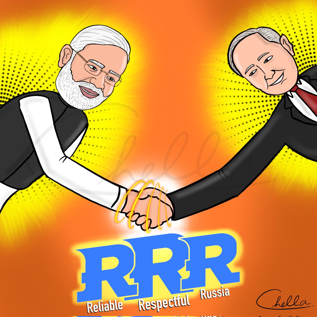 BalaPCB's tweet image. Modi at Moscow
#ModiInMoscow #Russia #VladimirPutin #IndoRussia #Friendship #RRR
#ChellaToons 
cartoonistchella.blogspot.com/2024/07/modi-a…