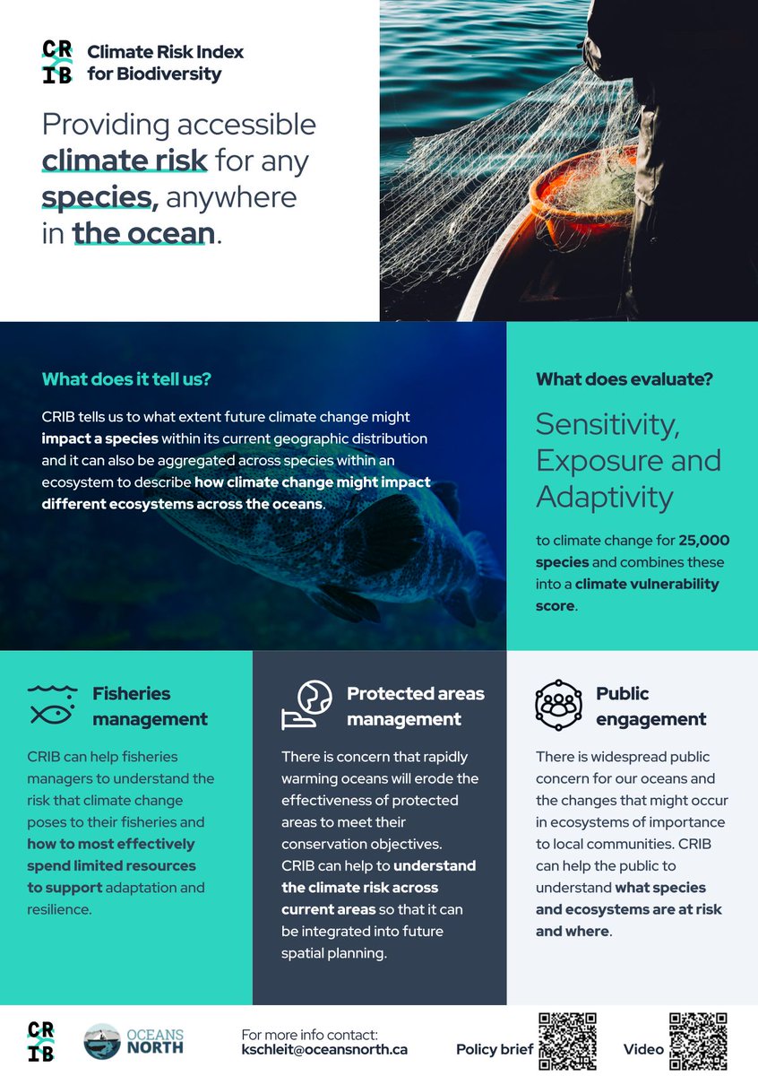Oceans North (@oceans_north) on Twitter photo If you're attending <a href="/FAO/">Food and Agriculture Organization</a>'s Committee On Fisheries (#COFI36) in Rome, join our own Katie Schleit at 2:10 PM today and learn all about the ways the Climate Risk Index for Biodiversity can be used in management:
buff.ly/3S2Qqxj If you're attending <a href="/FAO/">Food and Agriculture Organization</a>'s Committee On Fisheries (#COFI36) in Rome, join our own Katie Schleit at 2:10 PM today and learn all about the ways the Climate Risk Index for Biodiversity can be used in management:
buff.ly/3S2Qqxj