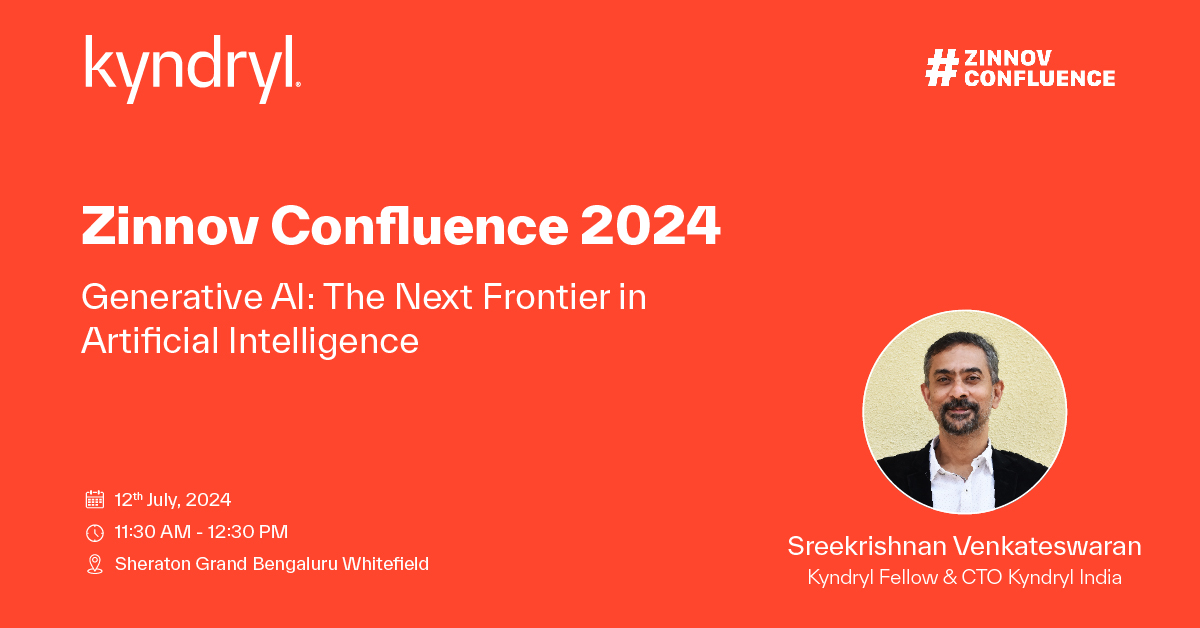 We are bringing an exclusive #GenerativeAI Masterclass by <a href="/krishnan_venkat/">Krishnan Venkateswrn</a> CTO Kyndryl India at <a href="/Zinnov/">Zinnov</a> Confluence. Discover the transformative potential of GenAI where we will explore its cutting-edge applications.

confluence.zinnov.com/india/
#ZinnovConfluence