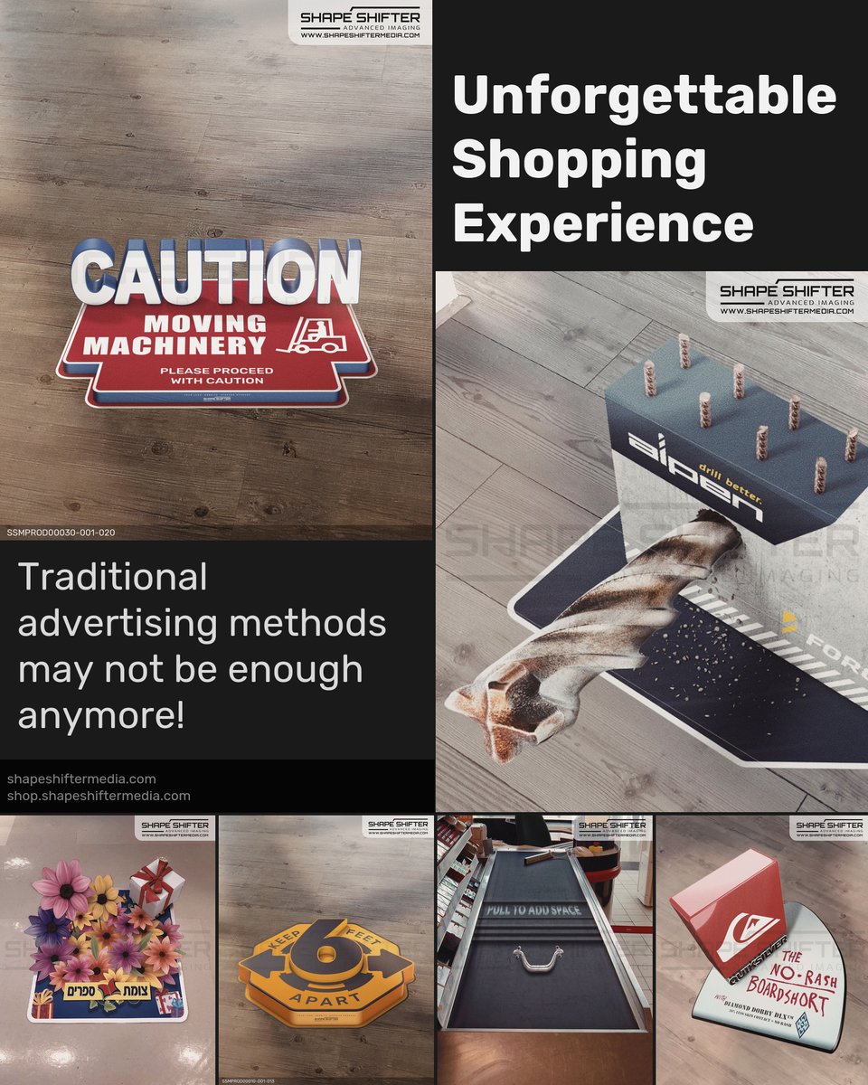 shapeshiftergfx's tweet image. ssm.li Want to capture your customers' attention? Use 3D floorgraphics to create a unique and unforgettable experience. #streetarteverywhere #shopperinsights #customfloorgraphics #flooradvertisement #3dchalkart #sales #instorevisibility #retailindustry #floorins