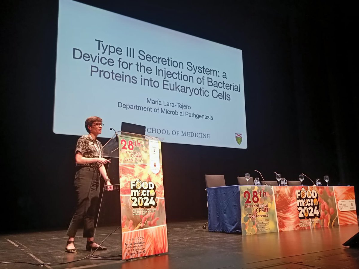 Kicking off day 3 with our Keynote from Maria Lara-Tejero: Type III secretion systems 
#foodmicro2024