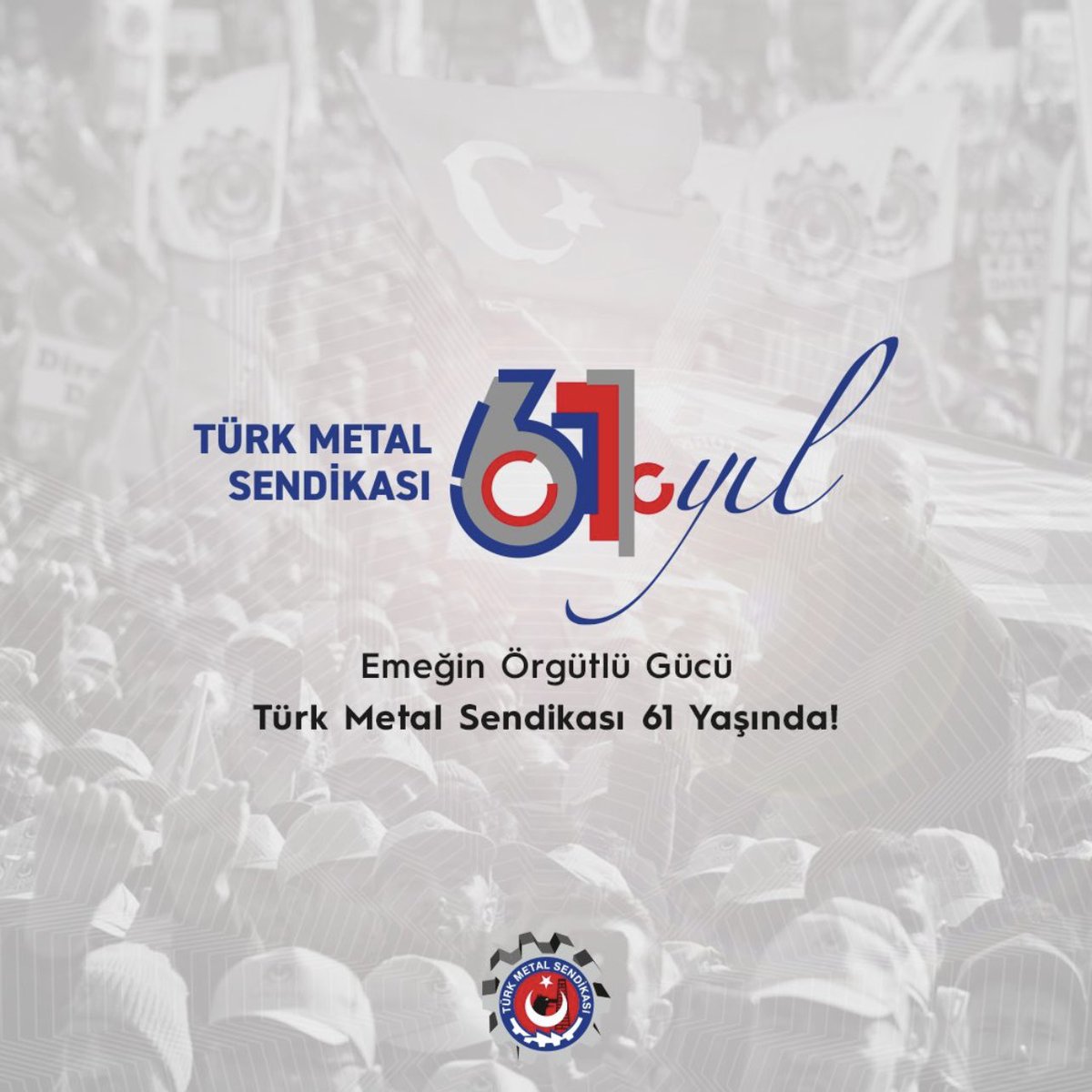 TÜRK METAL SENDİKASI 61 YAŞINDA!

10 Temmuz 1963 günü, yurdun dört bir yanında tezgahları başında alın teri döken, hakları için mücadele eden cesur ve kararlı metal emekçilerinin tohumlarını attığı Türk Metal Sendikası, bugün kuruluşunun 61. yılını kutluyor.