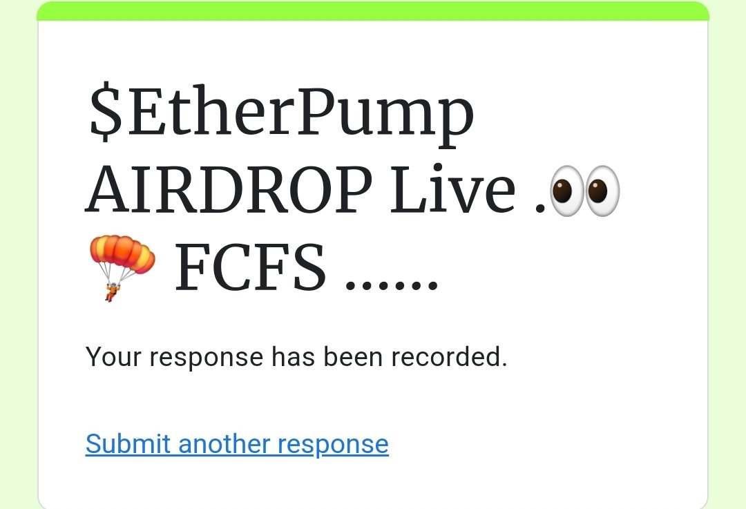 Etherfi airdrop form

Fill form and submit ASAP
Link: docs.google.com/forms/u/0/d/e/…

Probably something
