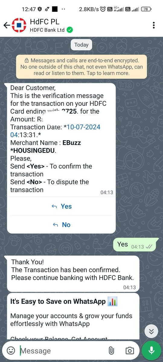 venugopalb1988's tweet photo. @HDFC_Bank @HDFCBankNews @HDFCBank_Cares @HomeLoansByHDFC @jagograhakjago @aajtak @BBCHindi @BBCWorld 
Dear HDFC Bank/Credit card service provider...by showing the reason "security purpose" your bank declining the emergency transactions even after customer confirming. #ShameOnYou https://t.co/kO39tftDTZ