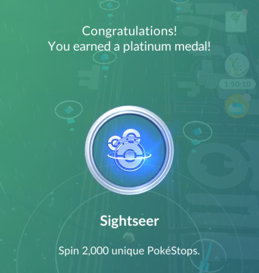 CanutoR2's tweet photo. Today was a good day! After work, I walked a while and finally got this medal 🏅 and I also found #Shiny kitty 🐈😸 #PokemonGO https://t.co/zuKZ4c5DzO