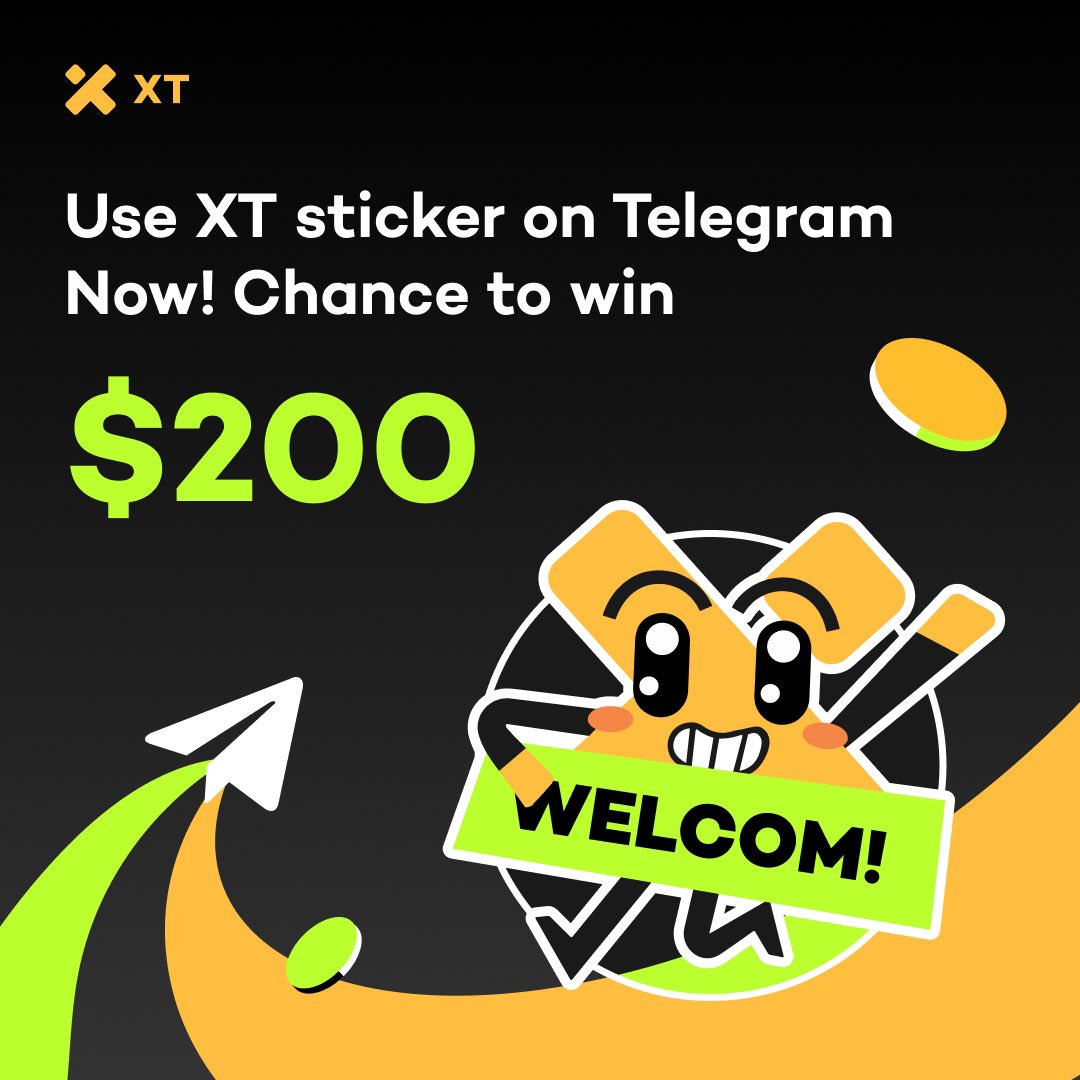 XTexchange's tweet photo. 🥳 Welcome to use XT sticker on Telegram and share $200 #giveaway!

🔥 New XT Stickers: https://t.co/CecFK32RiZ

❤️ Follow us & Join https://t.co/J0P3vGdIQd
❤️ Like, RT with hashtags #XT #XTer
❤️ Send a message in XT Telegram group with XT stickers, share a screenshot and your XT UID in the comment.

💰 Prizes: $200 for 10 to share
🗓️ Draw time: July 16