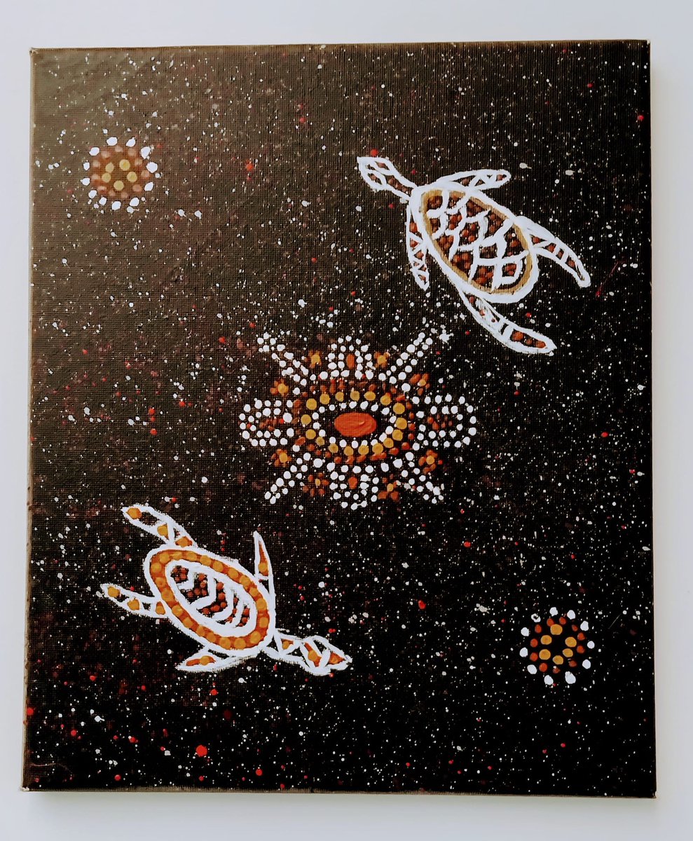 Some vibrantly beautiful aboriginal artworks adorning the corridors of Broadmeadows Hospital.