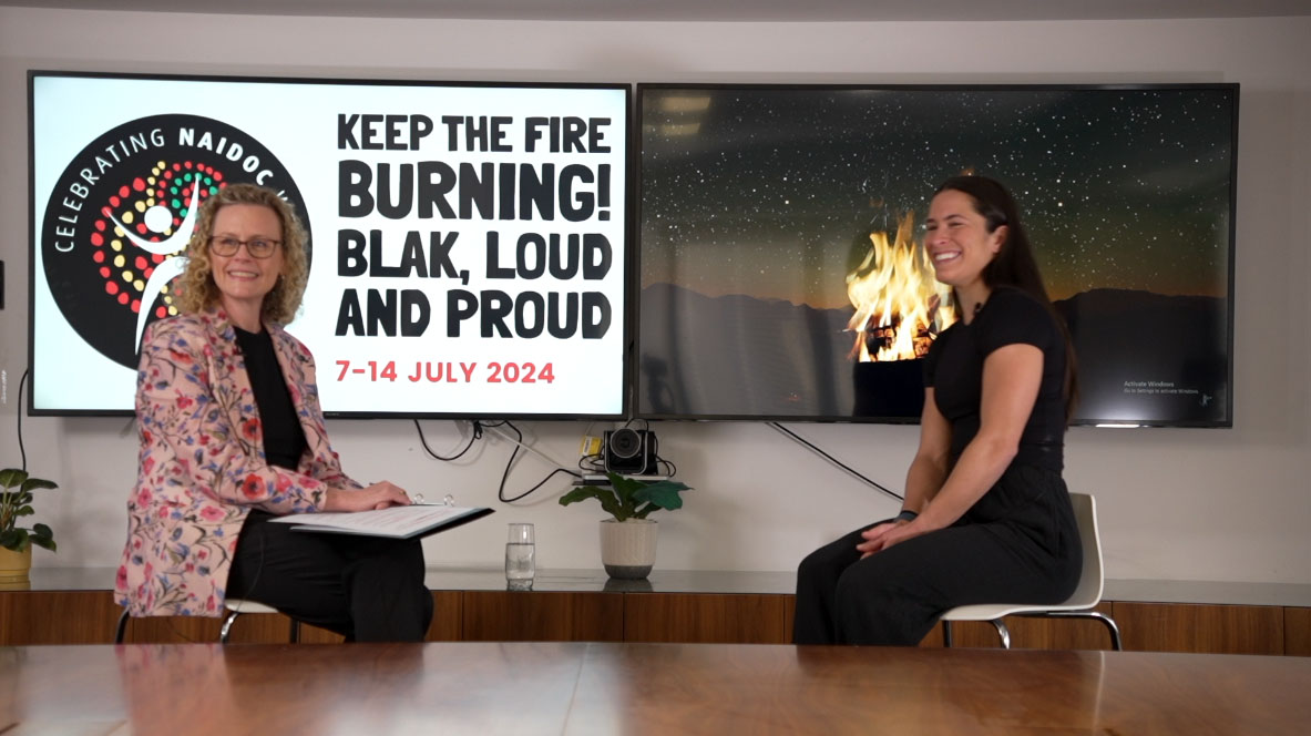 asqagovau's tweet photo. Happy NAIDOC Week! To celebrate this week, our CEO Saxon Rice interviewed @AllyAndo18, a proud Gangulu woman who is a role model and AFLW player with the @Brisbanelions. It was great to hear about Ally's career and how her history and culture has driven her.

#ASQA #NAIDOC2024 https://t.co/6C3wxVyEln