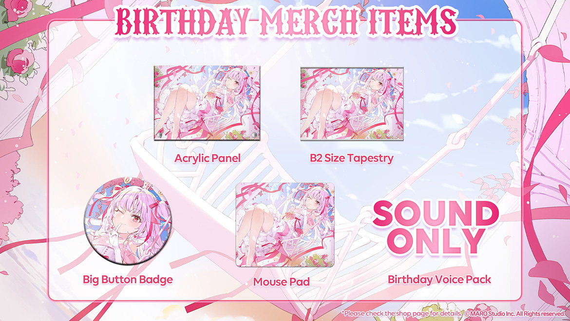 GeekJack_Store's tweet photo. #Amoria B-day Celebration 2024 merch sales will end today, 23:59 July 11 (JST).

There are Acrylic Panels, Tapestries, Big Button Badges, Mouse Pads, and BD Voice Packs. Key visual illustration data is included in the voice pack✨

🛒https://t.co/0mjHpOaISm

#HappyAmoriaDay2024 https://t.co/Et5fOK8dTC