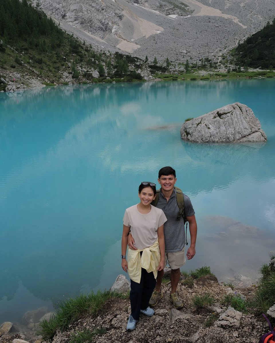 ABSCBNNews's tweet photo. What a serene place 🍃

Matteo Guidicelli shares photos from his recent hike to Lago di Sorapiss in Italy with his wife, OPM superstar Sarah Geronimo.

"A memorable hike up to Lago Di Sorapiss," Guidicelli writes in his caption. 

(📸: Guidicelli,Instagram) https://t.co/pvLNmsT0wr