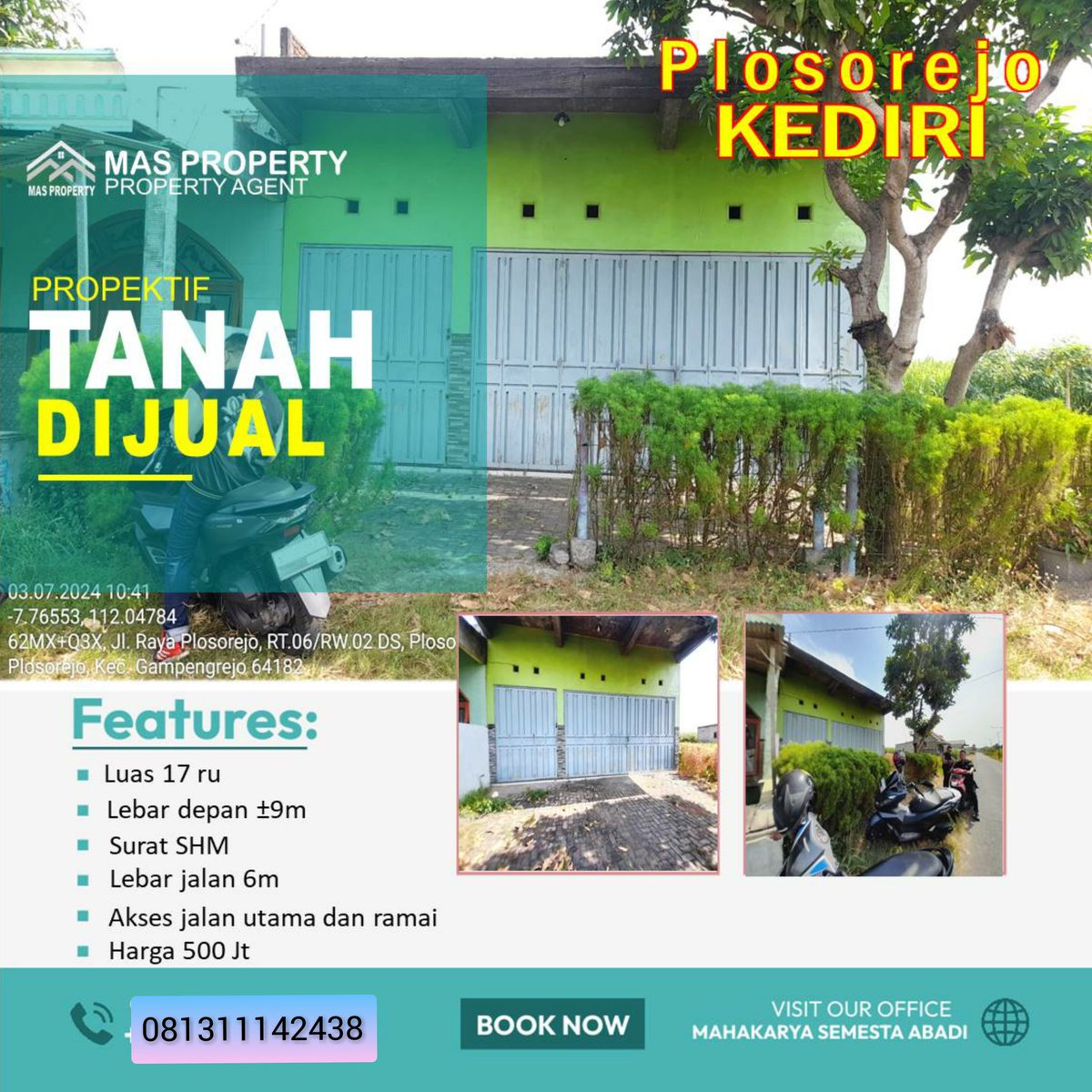 klikgeraiku's tweet photo. ❗Plosorejo ±238m²/17ru, harga 500juta❗
Keterangan lengkap ada di gambar
Cek lokasi hubungi kami 081311142438
#rumah #rumahusaha #rumahtoko #rumahdijual #rumahkediri #jualrumah #rumahmurah #masproperty #agenpropertykediri #fyp #rabu #Wednesday https://t.co/OqKMwWs1Ps