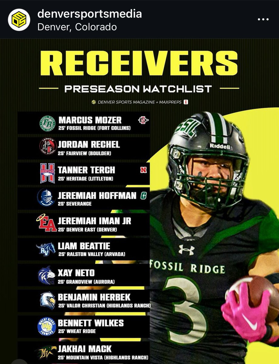 Thanks denversportsmag.com for adding me to the preseason watchlist. work isn’t finished