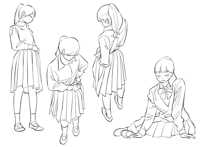 基礎練。まだまだリファレンス無しで自然な動きが描けないので沢山描いて理解していきたい😂 