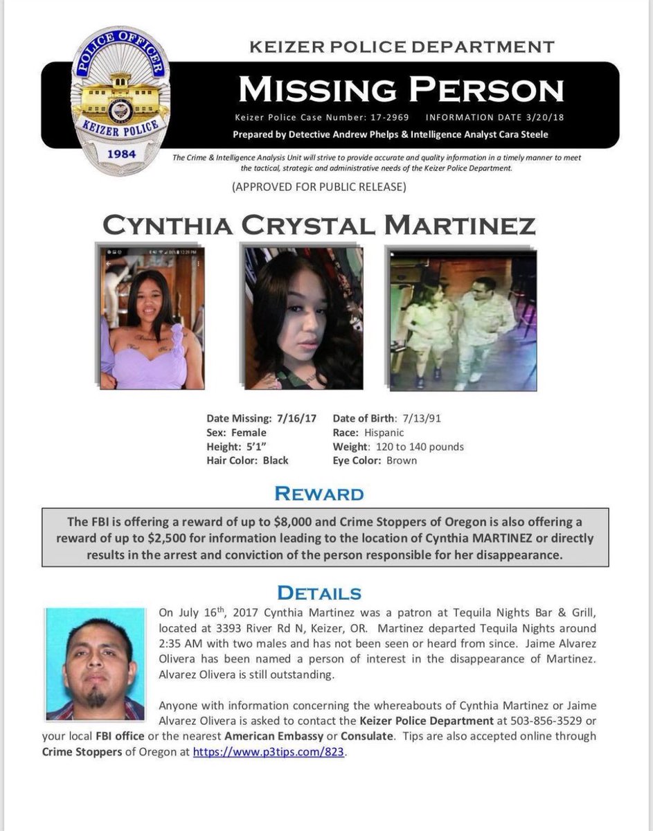 AshLou04's tweet photo. @MissingCynthia Cynthia Martinez Perez has been missing for 7 years on the July 16th! #missing @KeizerPolice @KATUNews @SalemPoliceDept @SalemReporter @Salem_Statesman @ORStatePolice @KGWNews https://t.co/jgHVxRUl1o