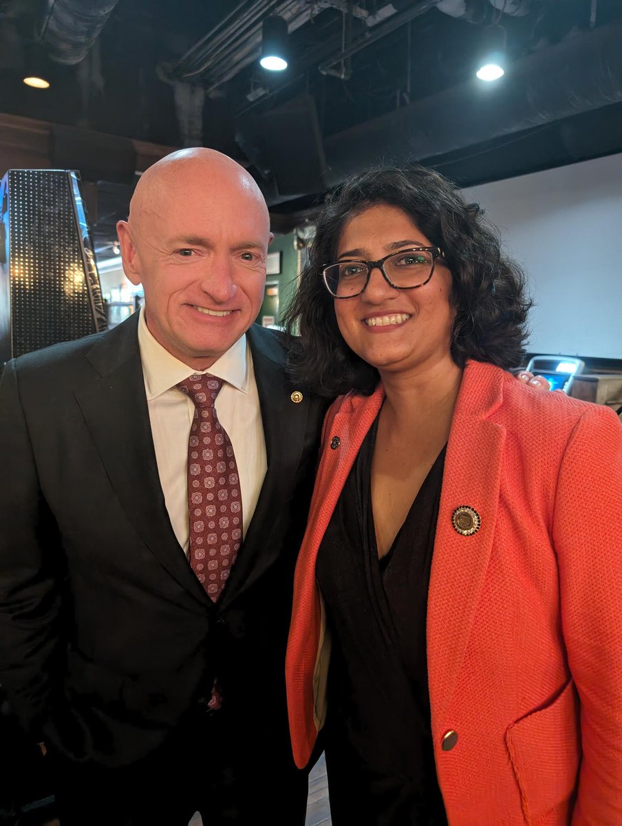 priya4az's tweet photo. An incredible thank you 🙏🏽 to my constituent &amp; our US Senator @CaptMarkKelly for headlining our @A_DLCC DC event yesterday to get a Dem majority in the #AZLeg this year! 🎉💪🏽 

Shout out to @gregstantonaz for joining us in support (wish I'd taken a pic!) and contributing too! 🙏🏽 https://t.co/U4I7fZoiJb