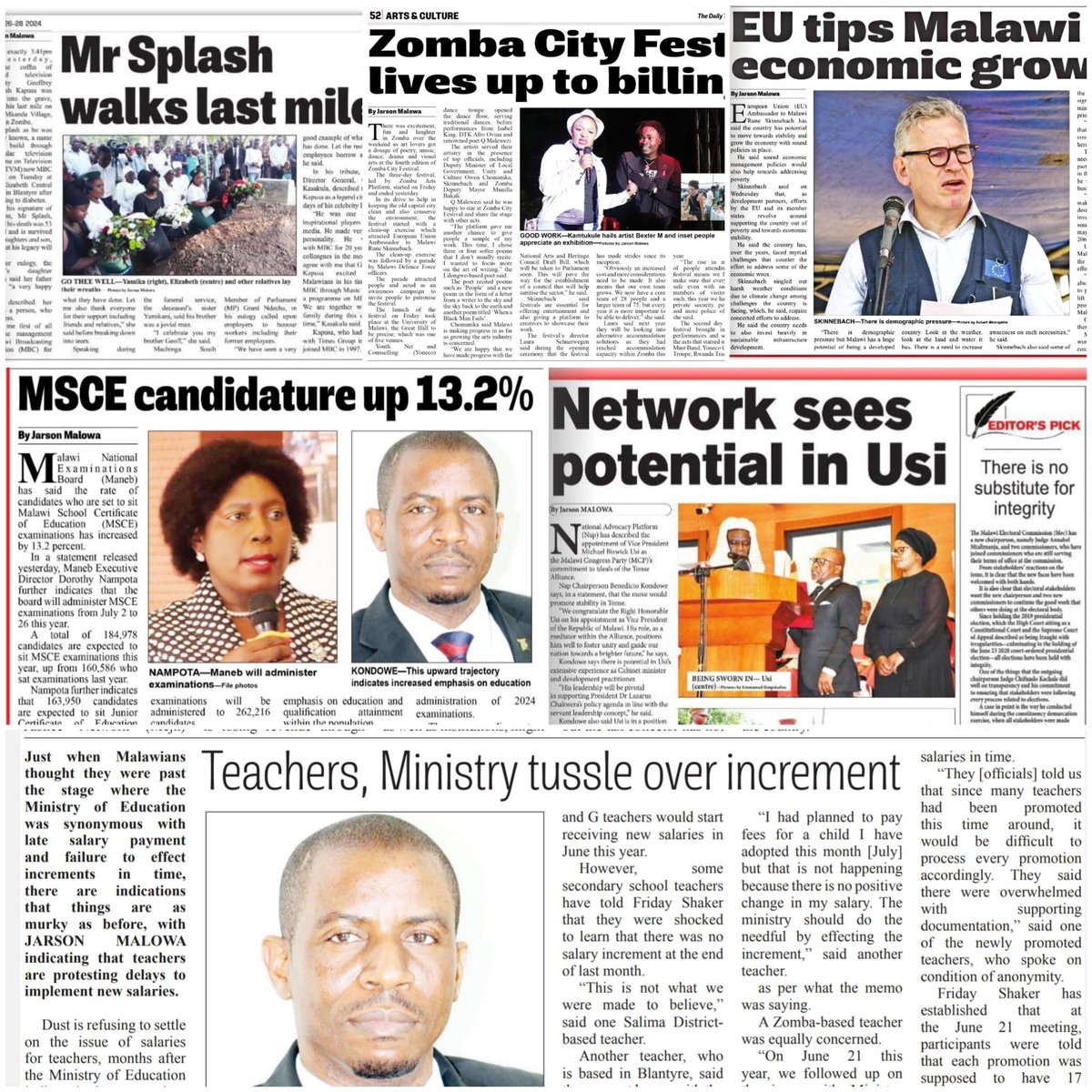 JarsieM's tweet photo. Be part of my office, I am a Professional Journalist writing for Malawi's private media house, Times Group.....
I featured almost all top officials in Malawi, Presidents, Vice Presidents, Ministers, politicians, analysts, Celebrities. You name it. Hit my # or get me on X @JarsieM https://t.co/HouIRc5HJQ