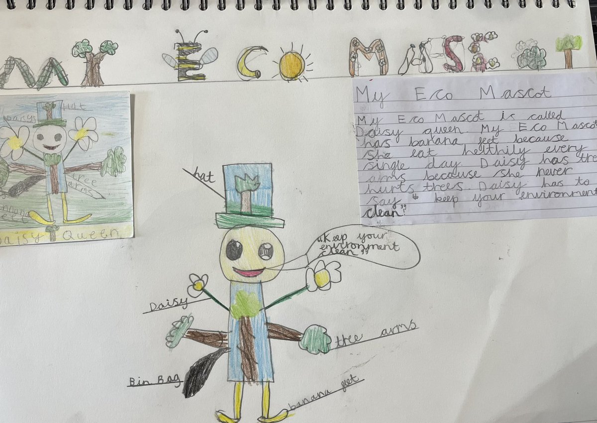 Malpas_Park's tweet photo. Blwyddyn Tri have been looking to the future with their final SWYNKLE task of the year. They have been designing and describing their own Eco Mascots which #MPPSHEC hope to be promoting in September!
@EcoSchoolsWales
@Keep_Wales_Tidy
#MPPSY3 https://t.co/1NZSz7LvK3