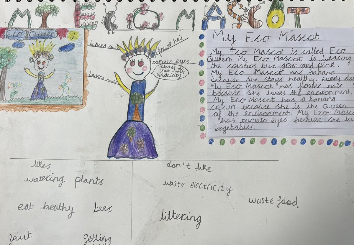 Malpas_Park's tweet photo. Blwyddyn Tri have been looking to the future with their final SWYNKLE task of the year. They have been designing and describing their own Eco Mascots which #MPPSHEC hope to be promoting in September!
@EcoSchoolsWales
@Keep_Wales_Tidy
#MPPSY3 https://t.co/1NZSz7LvK3