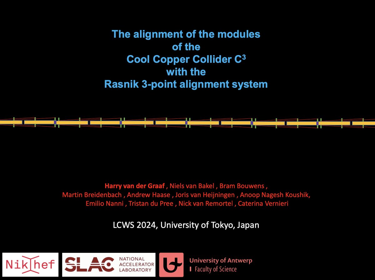 Tristan_duPree's tweet photo. Attending (online) the LCWS in Japan (International Workshop on Future Linear Colliders) to discuss the studies of our RasNik-based alignment system for the Cool Copper Collider
https://t.co/6iO8OAuafL https://t.co/nA3dJpbvTg