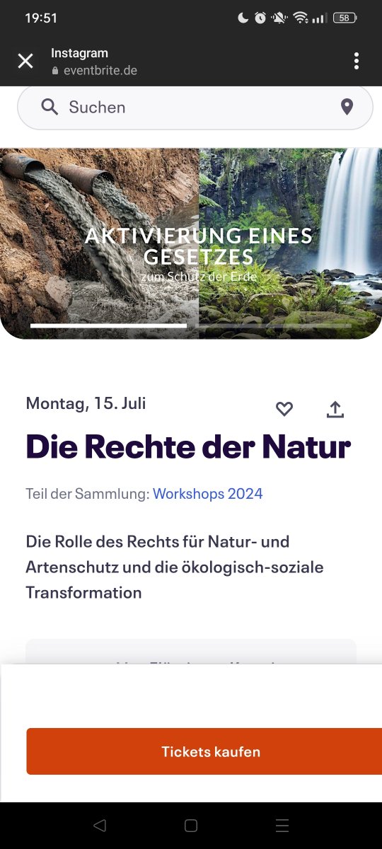 Am 15.07.2024 findet von 17 bis 19 Uhr ein Workshop zum Thema Rechte der Natur in Bad Belzig im Rahmen der Kreativsause statt. 

Die Teilnahme ist vor Ort möglich.

Wir freuen uns auf euch!

l.instagram.com/?u=https%3A%2F…