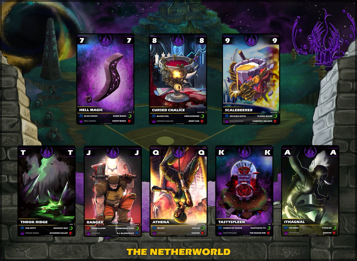 I am always glad to check #PortfolioDay and this time I would love to add THE DECK; Reduced deck of playing cards I was working on with 8 artists and that I will give out for free at <a href="/QuakeCon/">QuakeCon</a> 2024.

It was inspired by games of <a href="/idSoftware/">id Software</a>; so you can find Commander Keen,