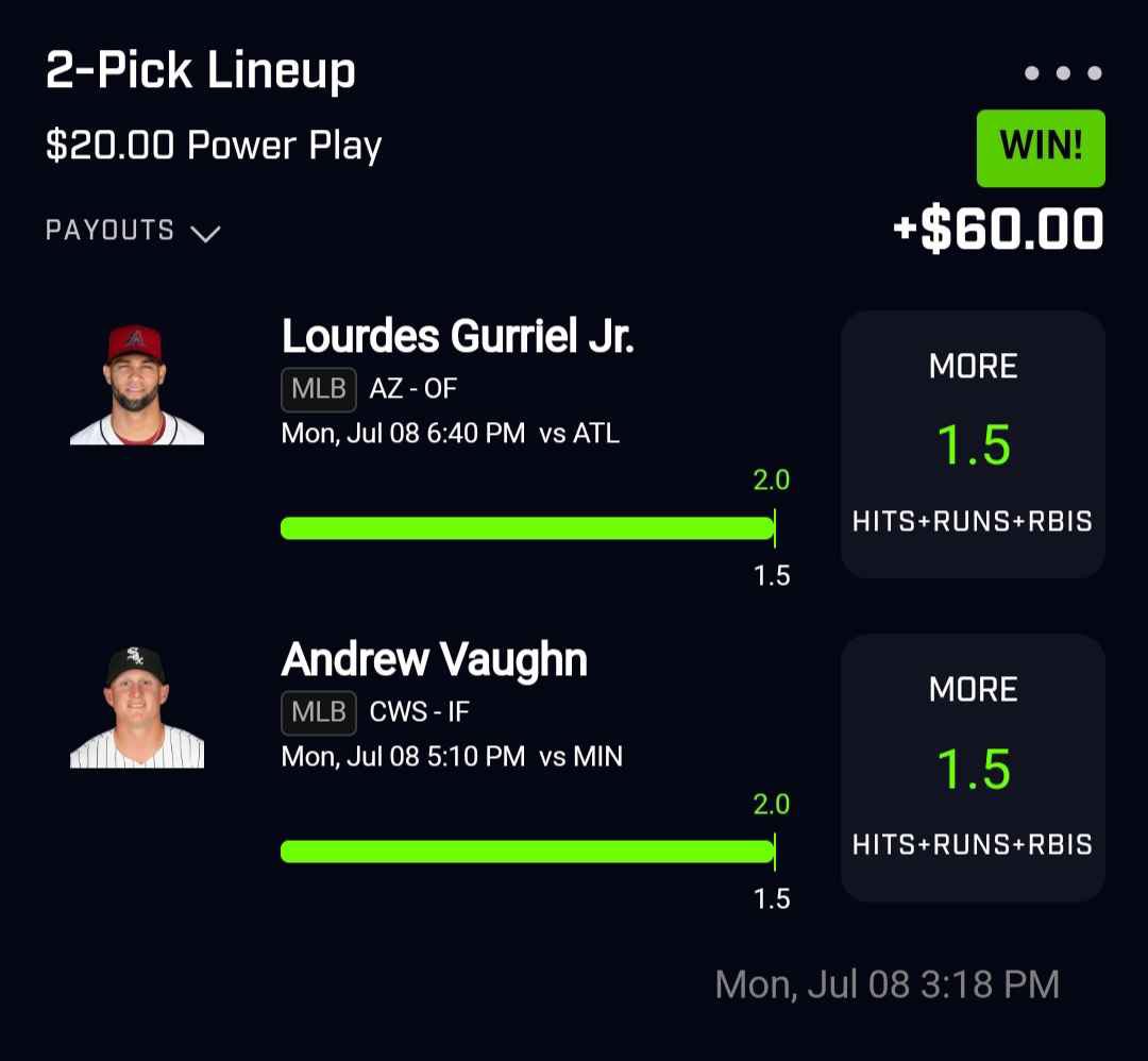 DSDPicks's tweet image. Been cashing out all weekend. And it’s continuing into the week. 🔥🔥

whop.com/checkout/plan_…

#sports #sportsbettingadvice #potd #nba #PrizePicks #mlb #sketch #nuke #bettingpicks #gambling #cash #fanduel #fliff #DraftKings #LeBronJames #win #betting #picks