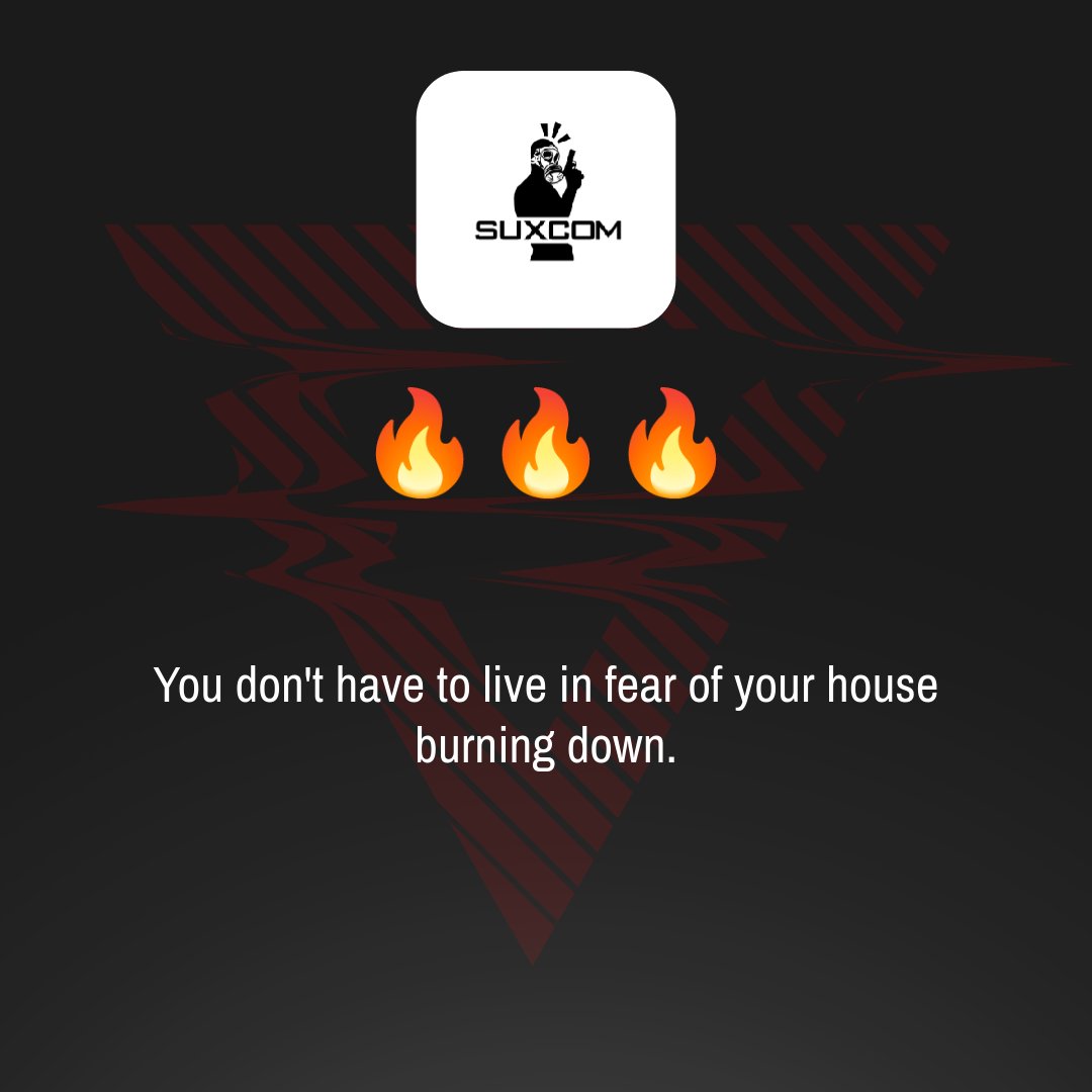 SUXCOM's tweet photo. Tell us what sucks. Burning your house down SUCKS!!! 😱🔥 Imagine losing all your stuff, your memories, your safe space... it’s a nightmare! But hey, we’re here to help you laugh through the pain. Share your stories or tips on how to avoid this disaster. Let’s turn this sucky https://t.co/GCHkI9xF6L