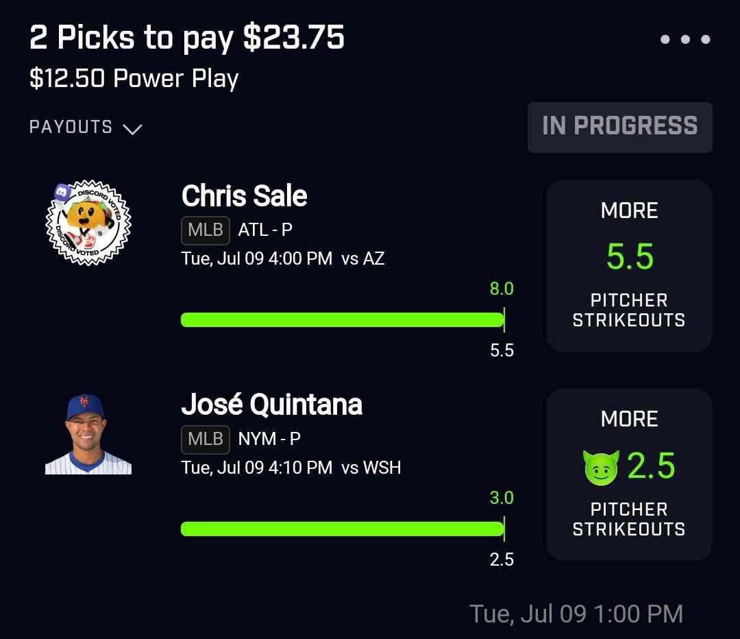DSDPicks's tweet image. Been cashing out all weekend. And it’s continuing into the week. 🔥🔥

whop.com/checkout/plan_…

#sports #sportsbettingadvice #potd #nba #PrizePicks #mlb #sketch #nuke #bettingpicks #gambling #cash #fanduel #fliff #DraftKings #LeBronJames #win #betting #picks