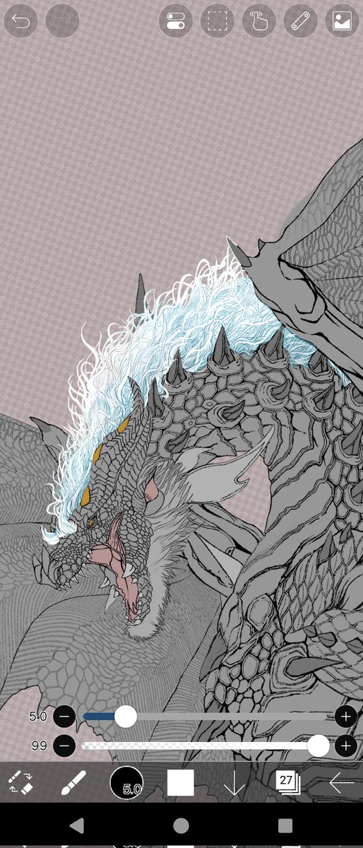 「進捗です。今は毛を塗りたくってます。 」|NOライスのイラスト