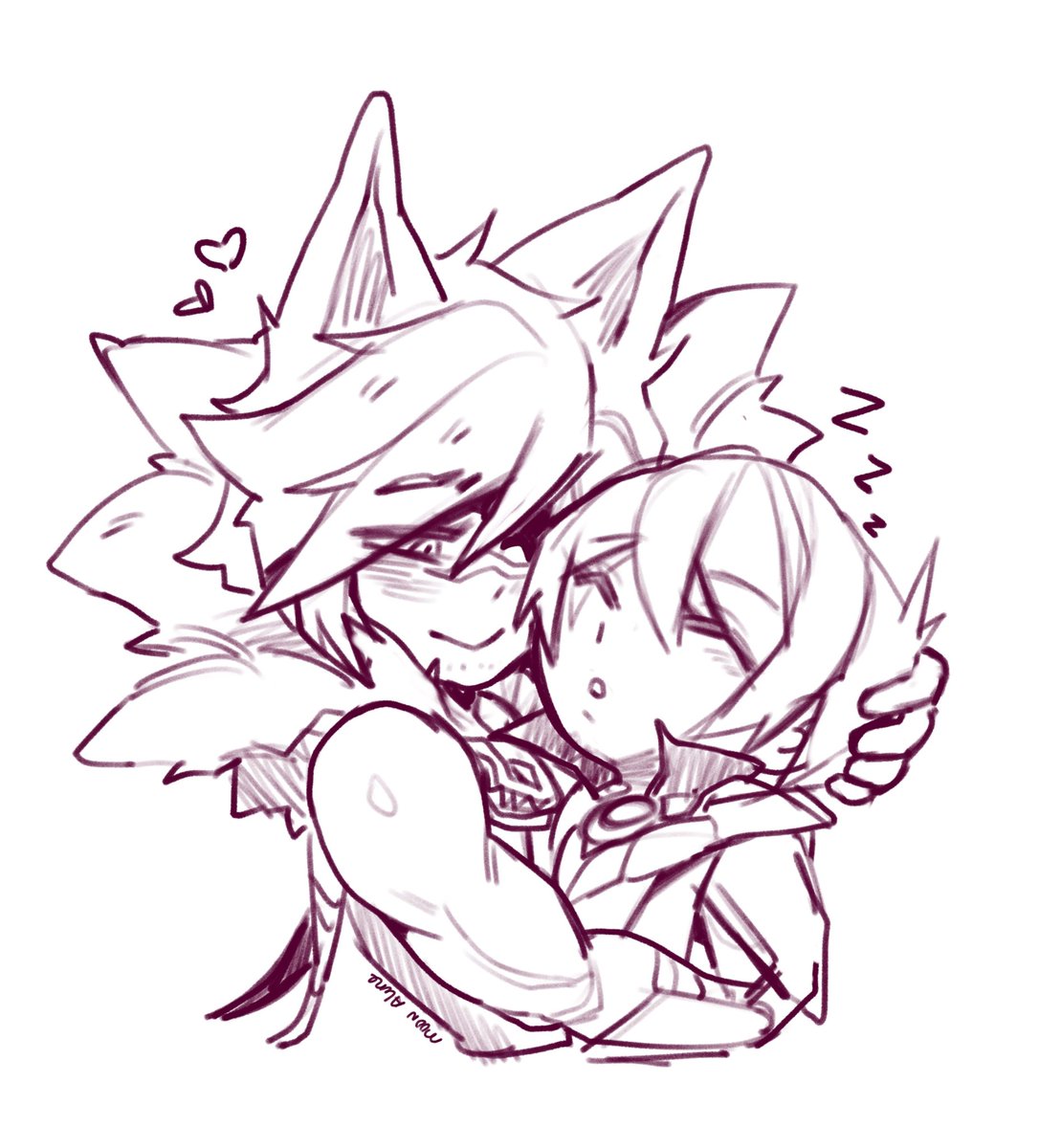 moon_alune's tweet photo. Some sleepy Phel to wish you good night! ✨🌙💕
#sketch #Settphel #sett #aphelios https://t.co/a0IJq7LSwv