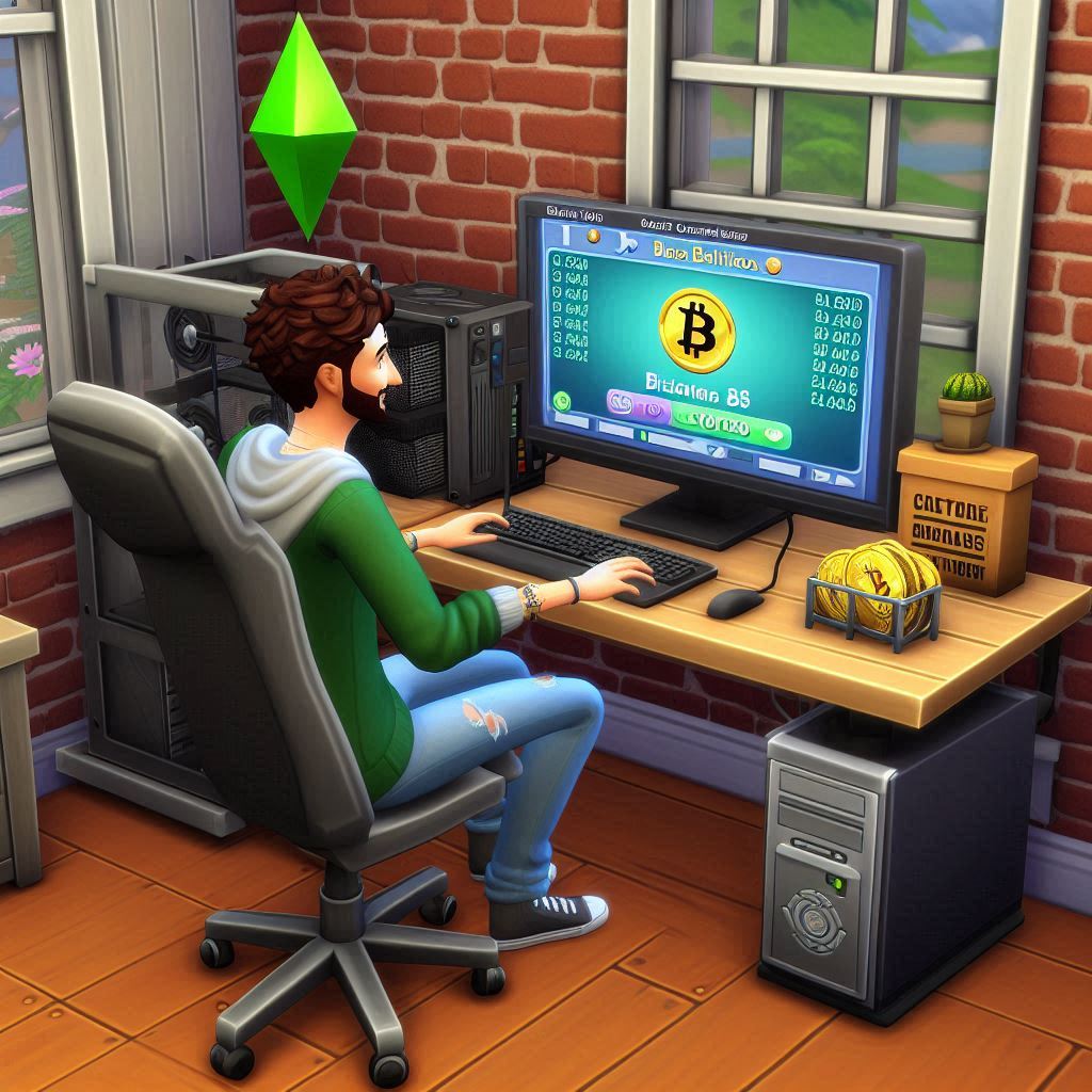 okx's tweet photo. My Sims have finally discovered Bitcoin! https://t.co/ZSl43PUWA4