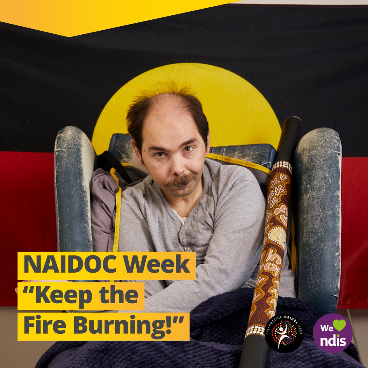 As proud supporters of people with disability who identify as Aboriginal or Torres Strait Islander, we encourage our clients to connect with and engage with their culture. This <a href="/naidocweek/">NAIDOC</a> let's embrace the theme #KeeptheFireBurning! Blak, Loud &amp; Proud! #NAIDOCWeek