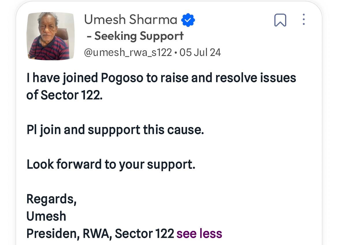 PoGoSoApp's tweet photo. Thrilled to welcome these esteemed public representatives to PoGoSo! Together, we're making Noida sectors stronger.
Inviting more such people to join us in amplifying community voices and driving impactful change. #PoGoSo #Noida #CommunityEngagement https://t.co/srsa1g9T5p