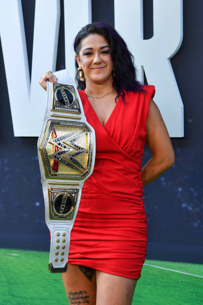 bayley red dress Bayley looking sexy as hell in that dress