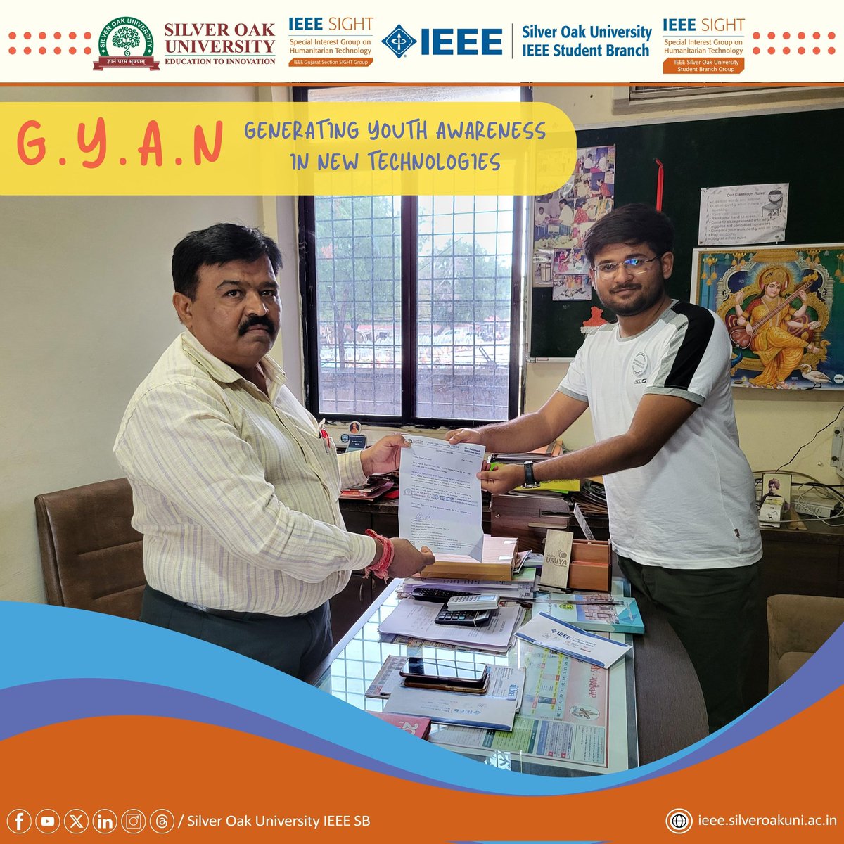 IEEE_SilverOak's tweet image. 🎉 #IEEESIGHTGS and #IEEESOUSIGHTSBG organized ‘GYAN’ on July 4th, 2024. Featuring sessions on #ComputerBasics and #CyberAwareness, bringing individuals #together to explore #learning and #technology. 💻Lets empower and excel together. 🚀#ieee #sou #sight