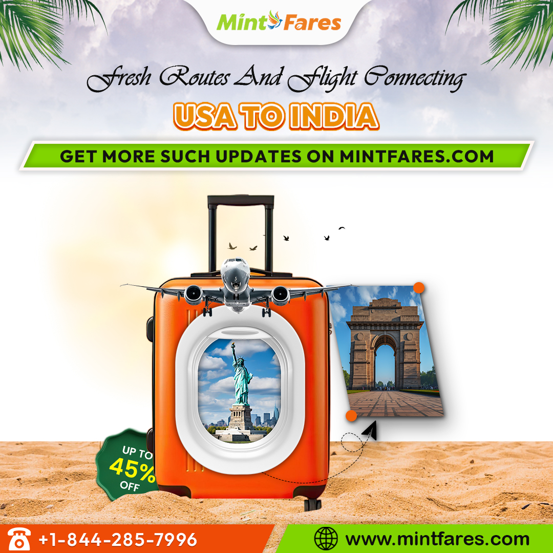 MintFares's tweet photo. 🌍✈️ Explore new horizons with fresh routes and seamless connections between the USA and India! Stay updated with the latest travel news and exclusive deals at https://t.co/RcDMTbN3SR. ✈️🌏

#TravelUpdates #FlightDeals #USAtoIndia #ExploreMore #MintFares #TravelWithEase https://t.co/hQpgJpKnec
