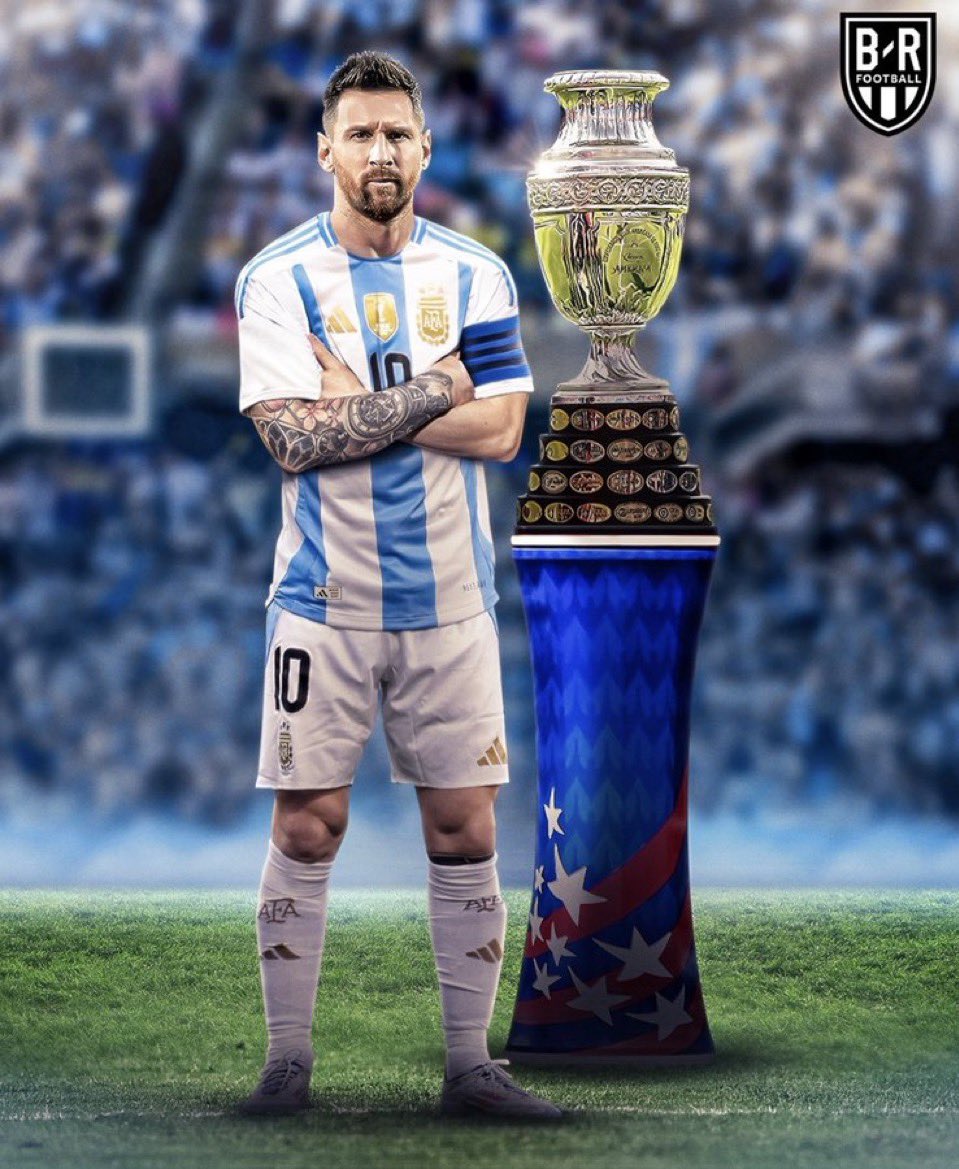 PujaSharma075's tweet photo. OFFICIAL: Lionel Messi is Player of the Match. Goat🐐

Messi has now led Argentina to 𝟖 𝐅𝐈𝐍𝐀𝐋𝐒 in his career 😳
 2021 Copa América 🏆
2022 World Cup 🏆
2024 Copa América ⏳
#Argentina #CopaAmerica2024 #Messi𓃵  #TheAcolyte  $LINGO @Lingocoins https://t.co/CsUKksiPwv