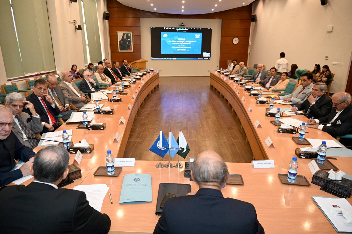 NIPS_NUST's tweet photo. The NUST Institute of Policy Studies (NIPS) organized the seminar on “US-China Strategic Competition: Options for Pakistan” on Wednesday, July 3, 2024. https://t.co/wix4vKuOsa
