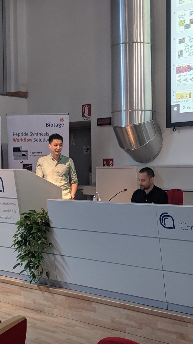 liu_xuyu's tweet image. Very honored that our research is recognized by the Italian peptide research community, and our PI invited as a keynote speaker at the Peptide and Protein Talks in Milan. Also very excited to forge new collaborations!
@LabGori🥳🤩👏