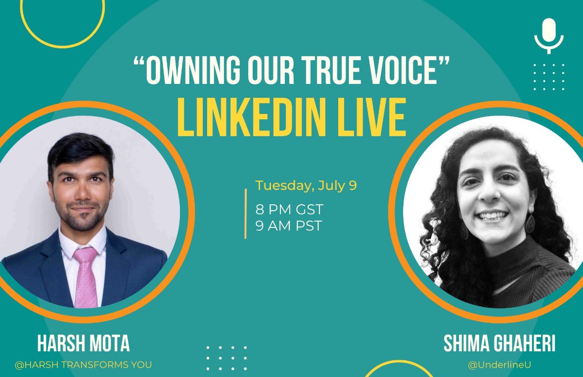 TheUnderlineU's tweet photo. I can’t help but feel a mix of nervousness and relief. This morning I did my first Linkedin Live EVER! https://t.co/awim6oMv7G