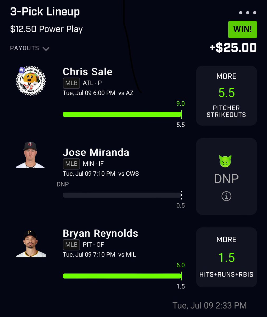 DSDPicks's tweet image. Been cashing out all weekend. And it’s continuing into the week. 🔥🔥

whop.com/checkout/plan_…

#sports #sportsbettingadvice #potd #nba #PrizePicks #mlb #sketch #nuke #bettingpicks #gambling #cash #fanduel #fliff #DraftKings  #LeBronJames #win #betting #picks