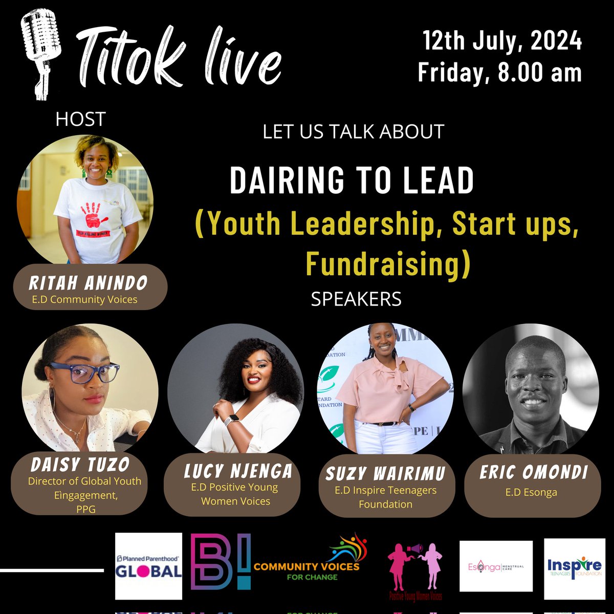 Ritah Anindo Obonyo (@ritahanindo) on Twitter photo Hakuna ku Gate keep information, wale wa how can I start my initiative ndio hii opportunity ya kulearn.
Usikose kujoin hii conversation, tuendelee kujiituma, let's keep grinding, itajipa tu!
#CommunityVoices
<a href="/ppglobe/">Planned Parenthood Global</a> <a href="/InspireTeenage1/">Inspire Teenagers Foundation</a> <a href="/GirlsWomenPower/">PYWV</a> <a href="/PlanGlobal/">Plan International</a> Hakuna ku Gate keep information, wale wa how can I start my initiative ndio hii opportunity ya kulearn.
Usikose kujoin hii conversation, tuendelee kujiituma, let's keep grinding, itajipa tu!
#CommunityVoices
<a href="/ppglobe/">Planned Parenthood Global</a> <a href="/InspireTeenage1/">Inspire Teenagers Foundation</a> <a href="/GirlsWomenPower/">PYWV</a> <a href="/PlanGlobal/">Plan International</a>