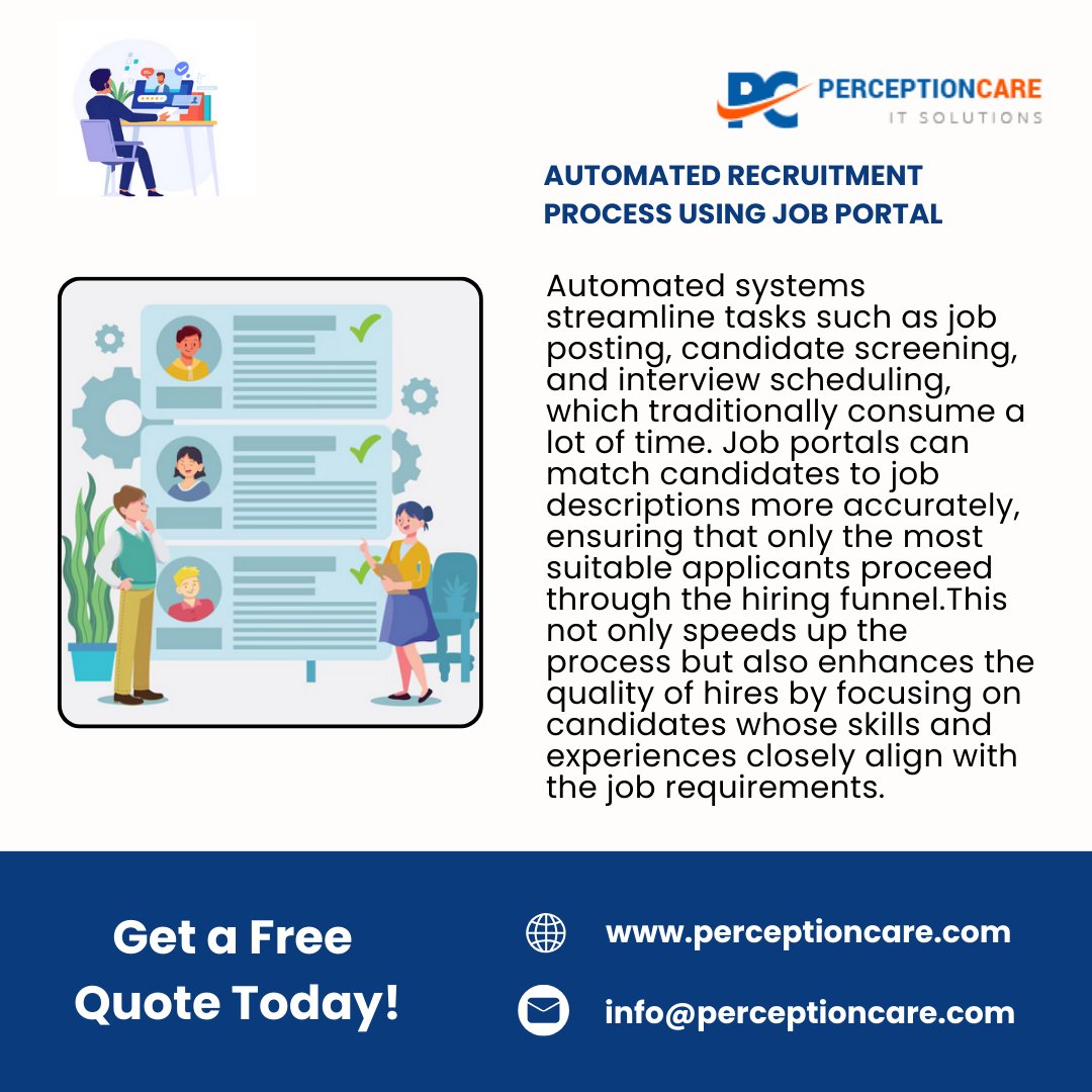perceptioncare's tweet photo. Automated Recruitment Process Using Job Portal

Read More: https://t.co/GX9CIeX1fq

#job #portal #development #design #recruitment #solutions #perceptioncare #web #app #software https://t.co/S7KfuKGlGL