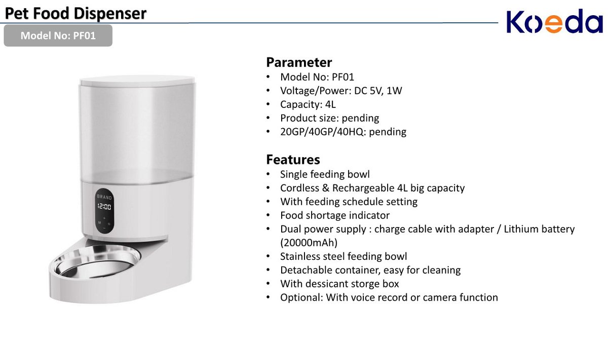 KoedaLtd's tweet photo. 🌟🐱✨ Koeda Pet Food Dispenser - Saving Your Furry Friend from Hunger! ✨🐱🌟

#PetGadget 
#CatLover
 #SmartPetCare 
#LazyLife 
#PetLove https://t.co/KEmJuLZ3UE