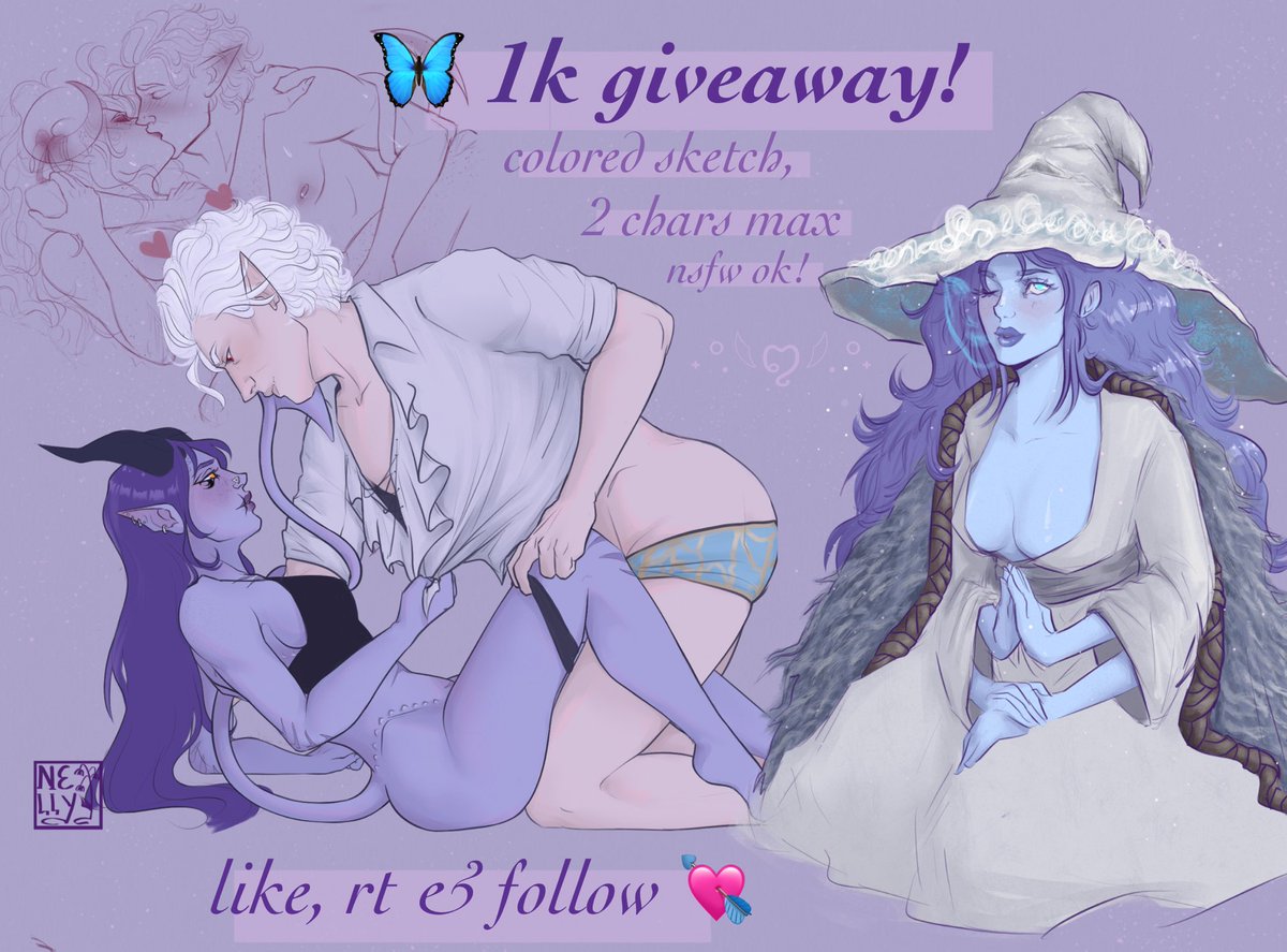 nellyofvalley's tweet photo. ⭐️ 1k follower giveaway!! we made it just before I went to bed 😂 

🤍 to enter, the usual:
→ like
→ RT
→ follow

🦋 winner drawn in 1 week on 7/16 11:59PT! 
* no giveaway accounts, sorry 

💝  you will receive 1 simple colored sketch (like the ranni example), 2 char max https://t.co/DGB6QXaT7m