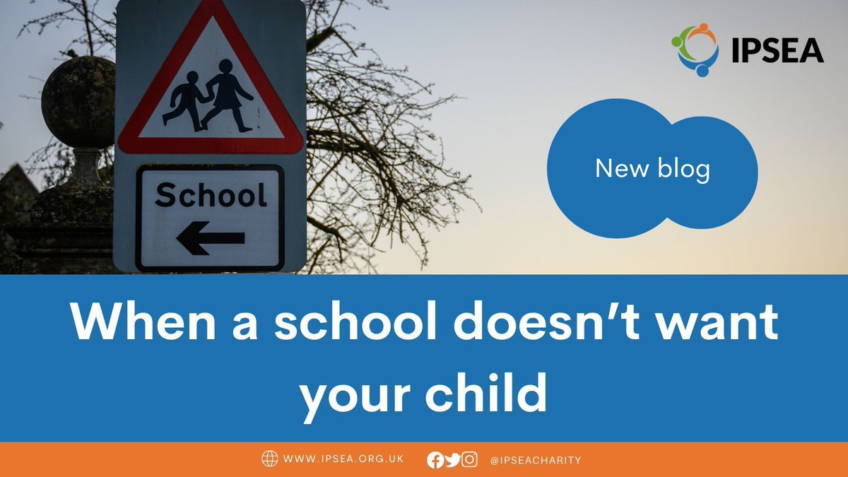 IPSEAcharity's tweet photo. What do you do when a school doesn’t want your child? When the school you want to name in your child’s EHC plan says they can’t meet needs and seems dismissive of the very idea?

Our blog explains the law and how this is sometimes misunderstood by schools: https://t.co/dy0iPlJNWc https://t.co/BJzhGGpQGa